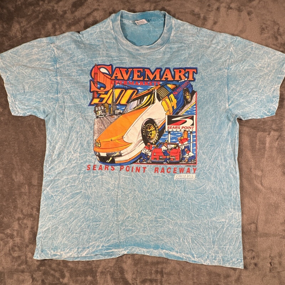Vintage Savemart Supermarkets 300 T Shirt 2XL Anvil Tag 1994 Sears Point Raceway